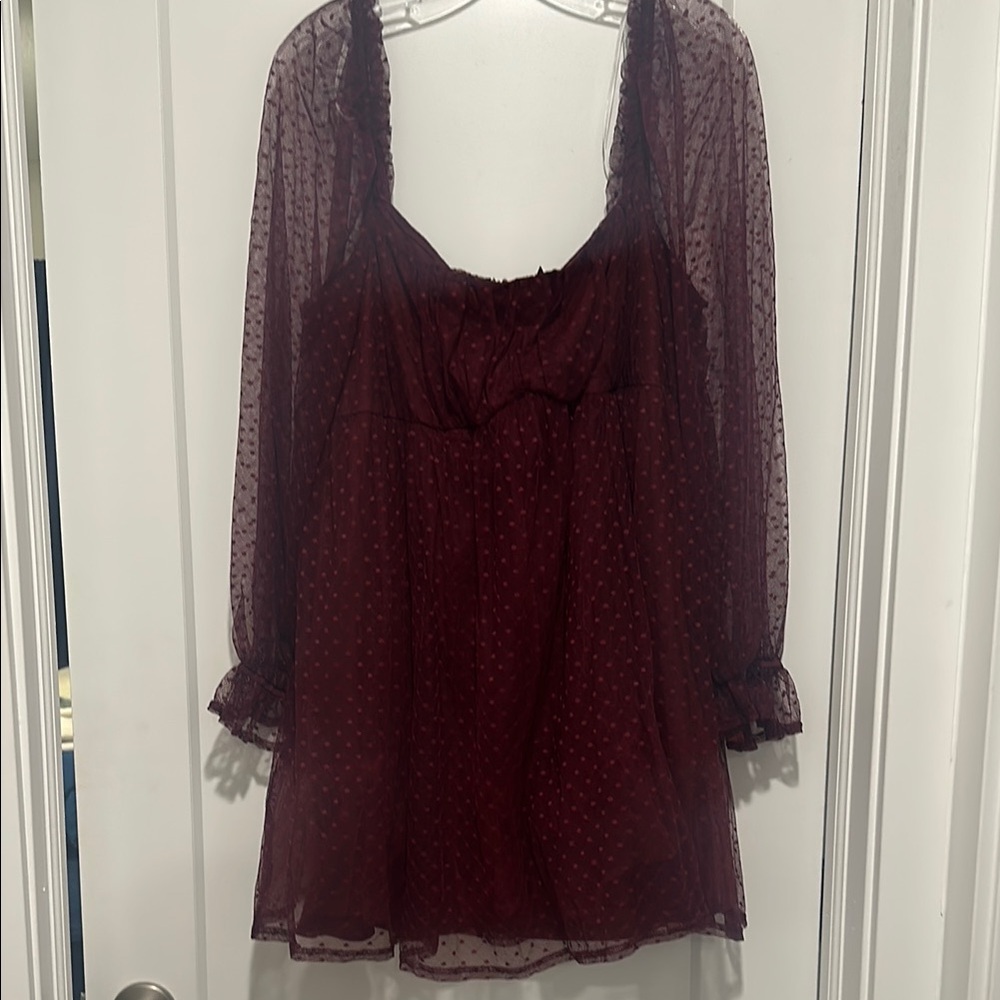 Lulu's Burgundy Mini Dress